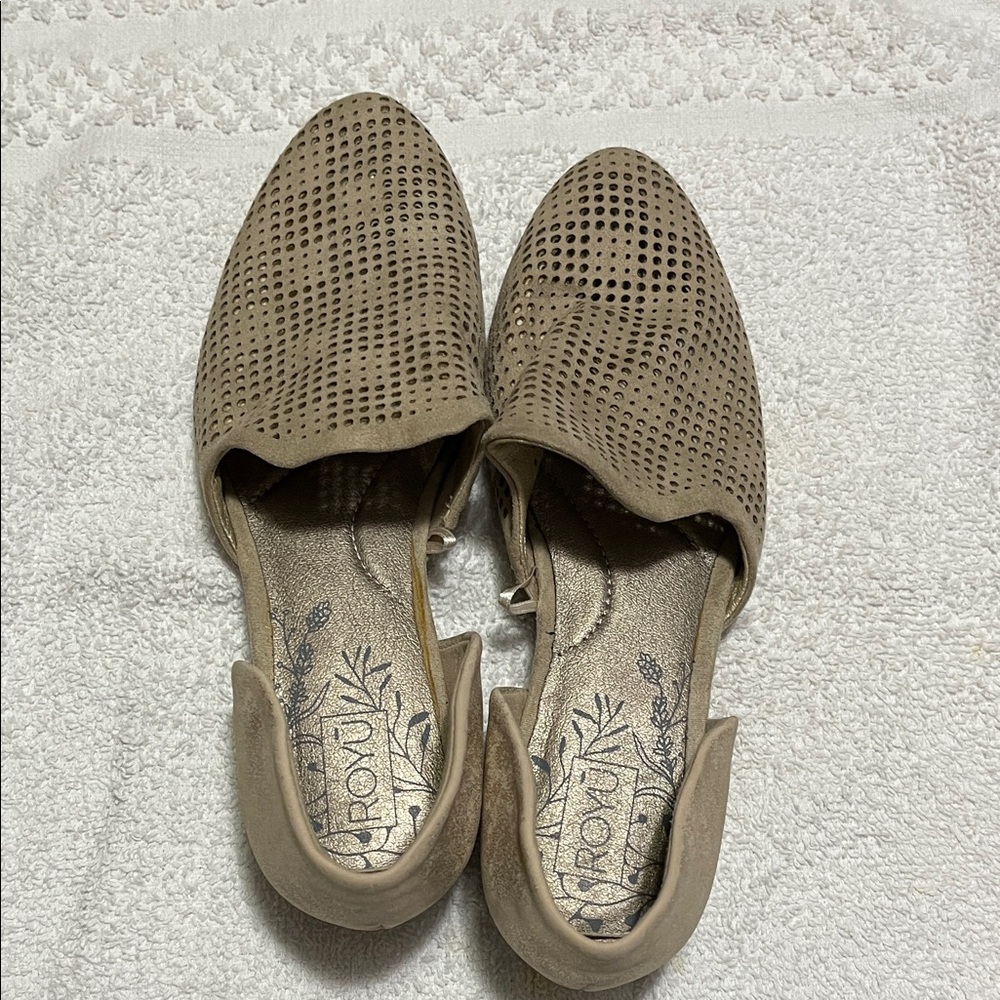 Vionic Taupe Perforated Loafers